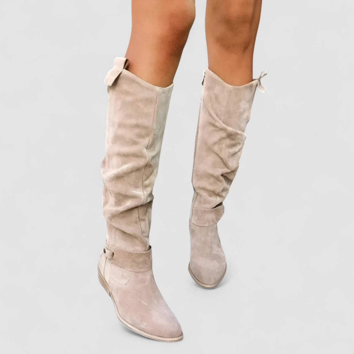 Charlotte suede-look knee-high boots