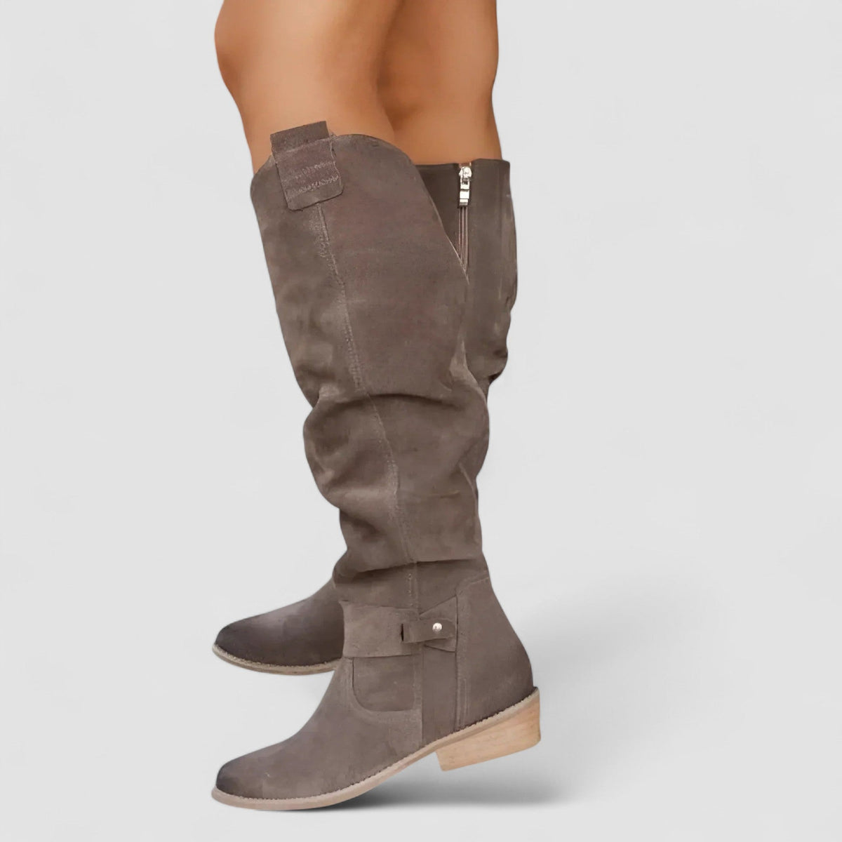 Charlotte suede-look knee-high boots