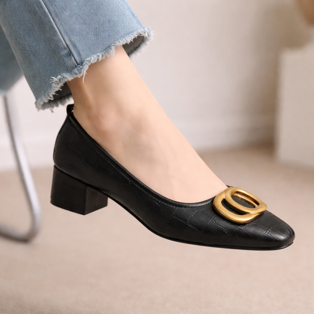 Janet | Square-Toe Court Shoes