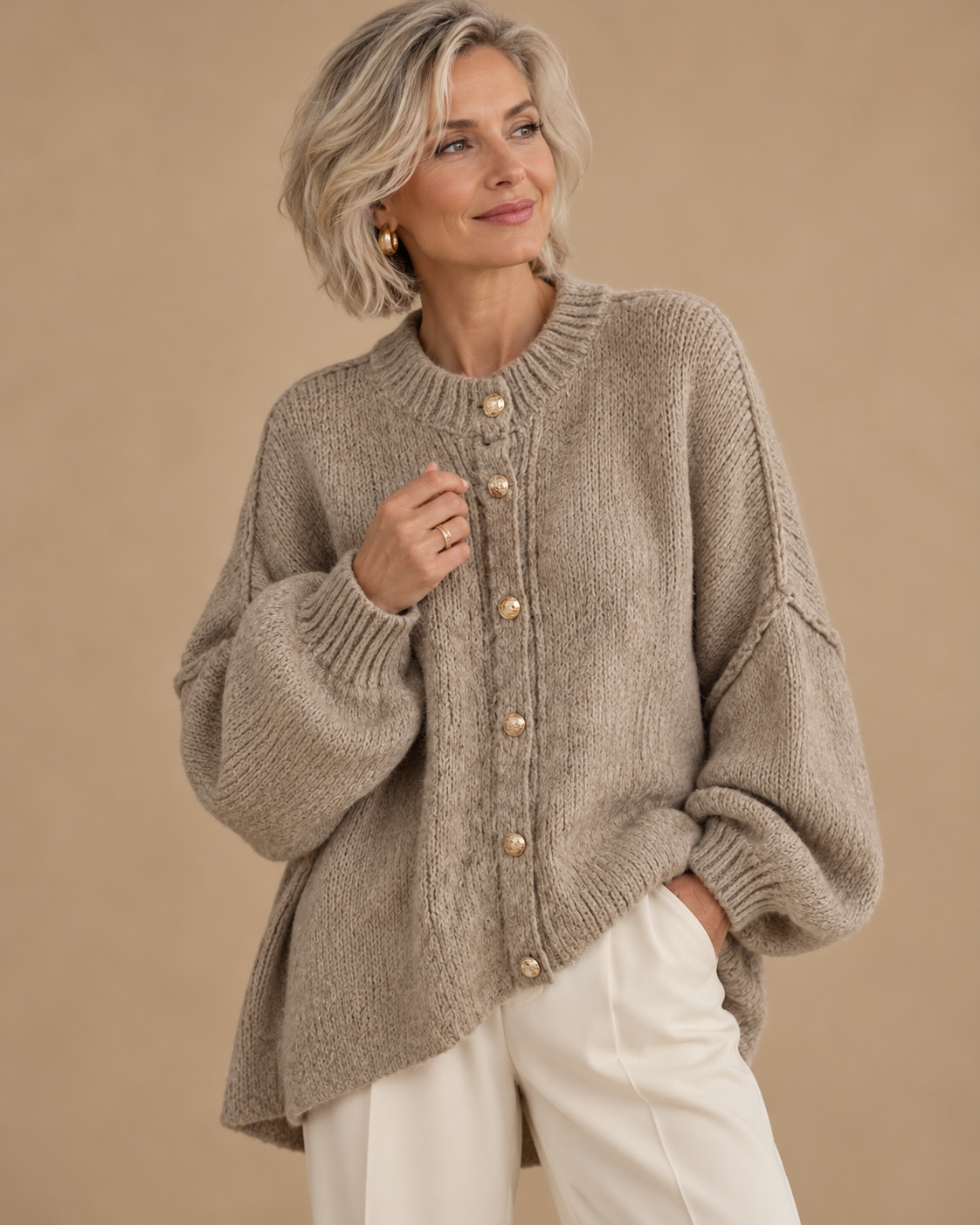 Women's Oversized Chunky Cardigan