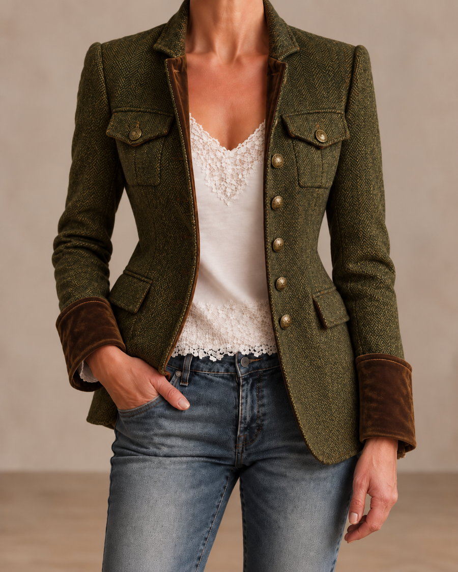 Women’s Tailored Herringbone Jacket