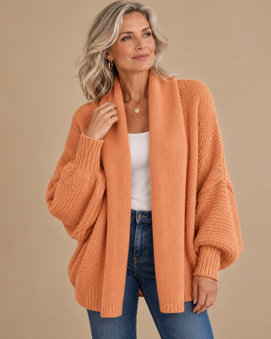Marisol | Women's Draped Shawl-Collar Batwing Cardigan