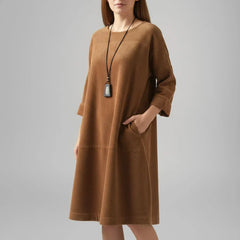 Amy relaxed corduroy midi dress