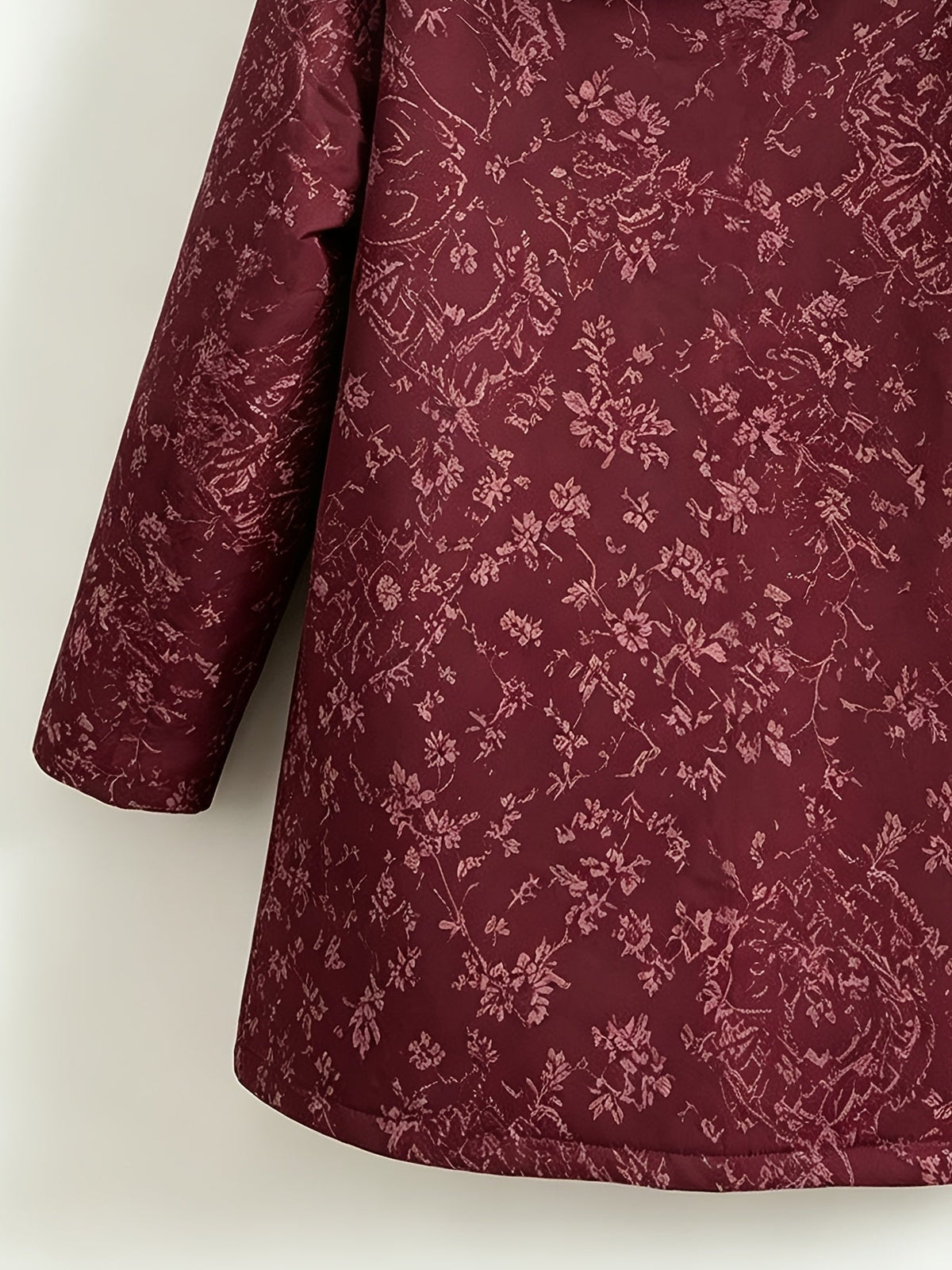 Rosemary™ | Fleece-Lined Floral Hooded Coat