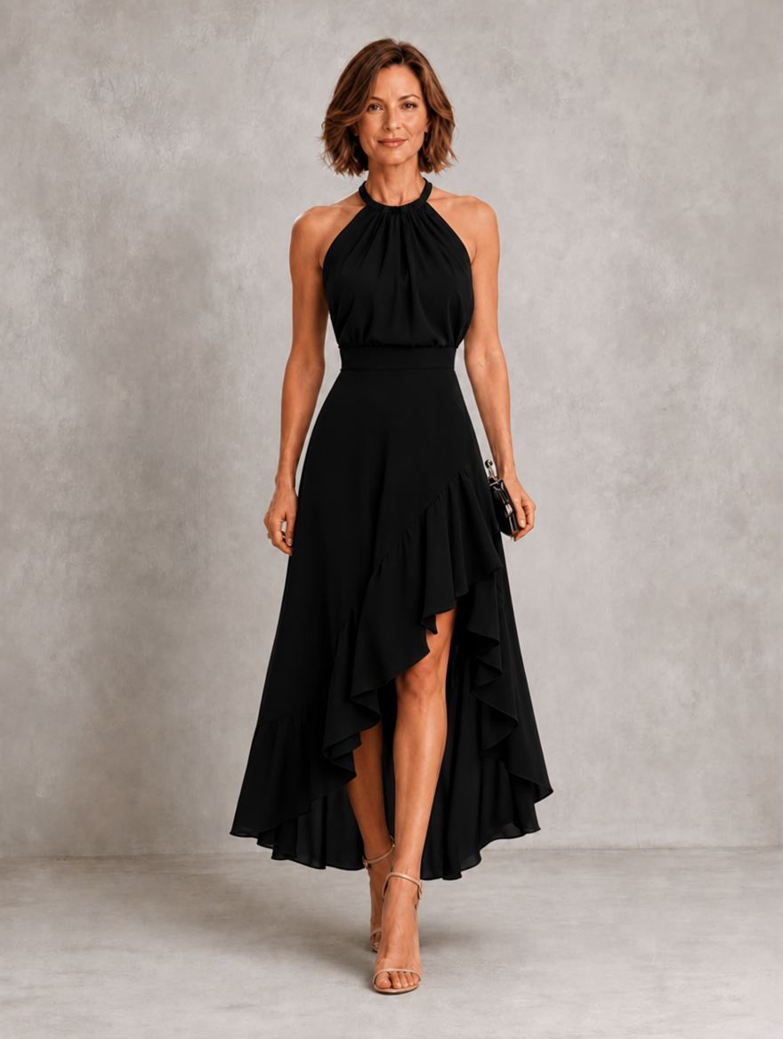 Carina | Elegant Halter Neck Dress